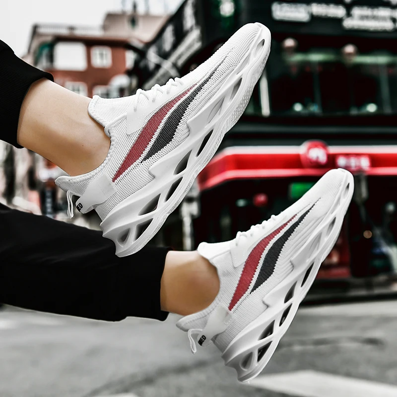 Брендовая мужская спортивная обувь для бега кроссовки с лезвиями нескользящая