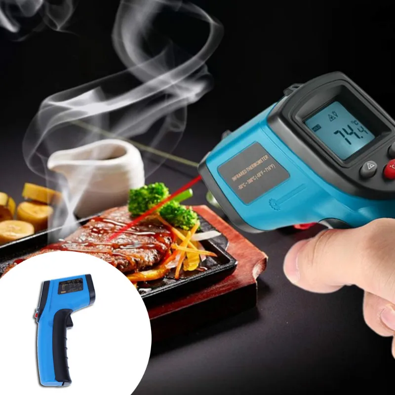 c GM320 lcd ИК инфракрасный термометр Бесконтактный цифровой пирометр измеритель температуры точка-50~ 380 градусов термометр - Цвет: c