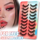 510 пар 3D норковые ресницы GROINNEYA, пушистые мягкие объемные натуральные длинные накладные ресницы, искусственные ресницы для макияжа