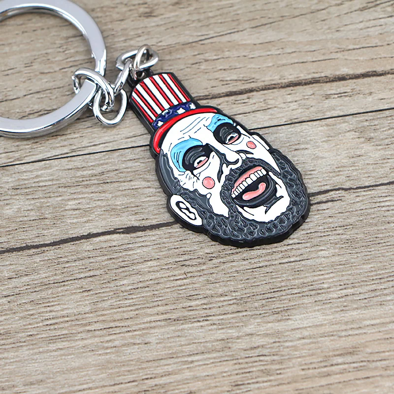 Металлический брелок для ключей K712 с эмалью в виде клоуна | Украшения и