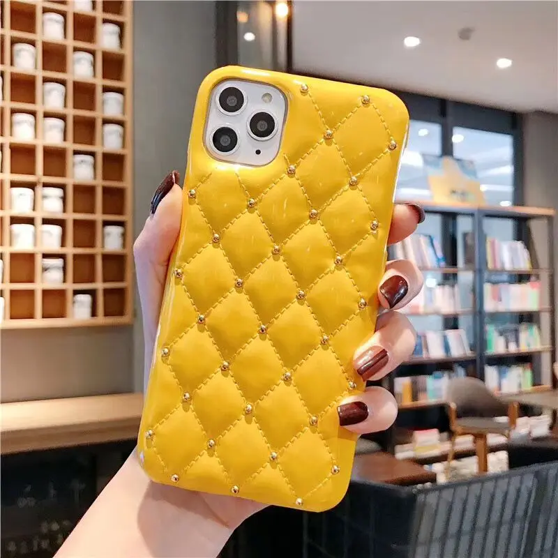 Чехол с заклепками для телефона iphone 7 8 6 11 x xr xs max pro чехол plus однотонный защитой от