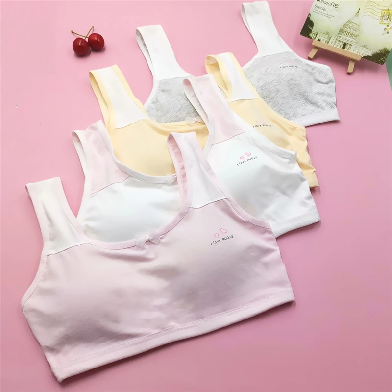 Хлопковые спортивные бюстгальтеры для молодых женщин подростков студентов с