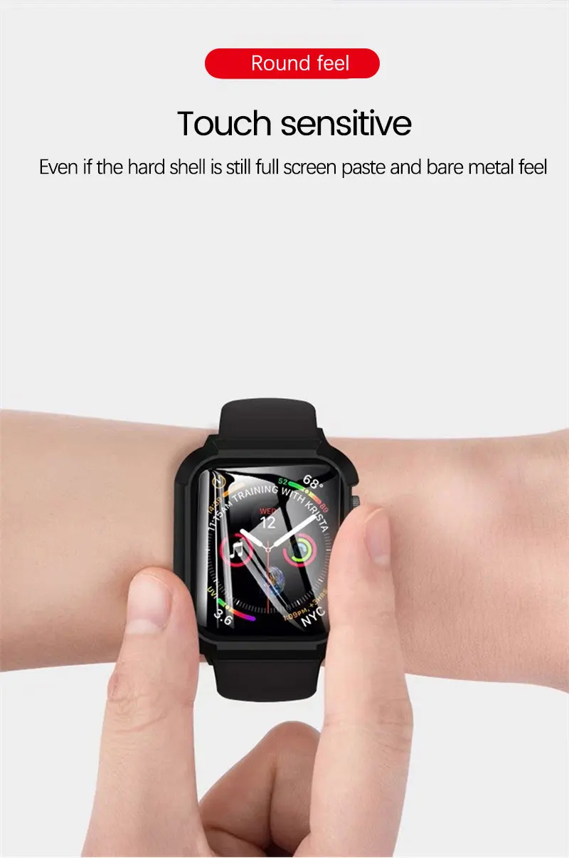 For Apple Watch Series7 Film 7th Generation 41/45mm Curved Surface Hydrogel Glass + PC Integrated Iwatch | Электроника