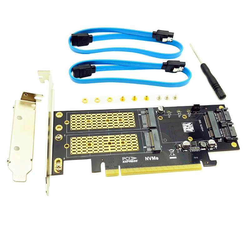 M.2 NVMe SSD NGFF к PCIE X16 адаптер M ключ B mSATA PCI Express 3 0 NVME M2 m.2 AHCI SATA в 1 конвертер Новый|Платы