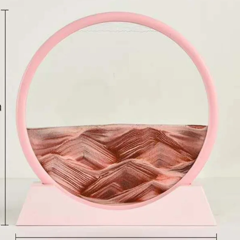 7/12 дюймов движущийся песок искусство рисунок круглый стекло 3D глубоководный