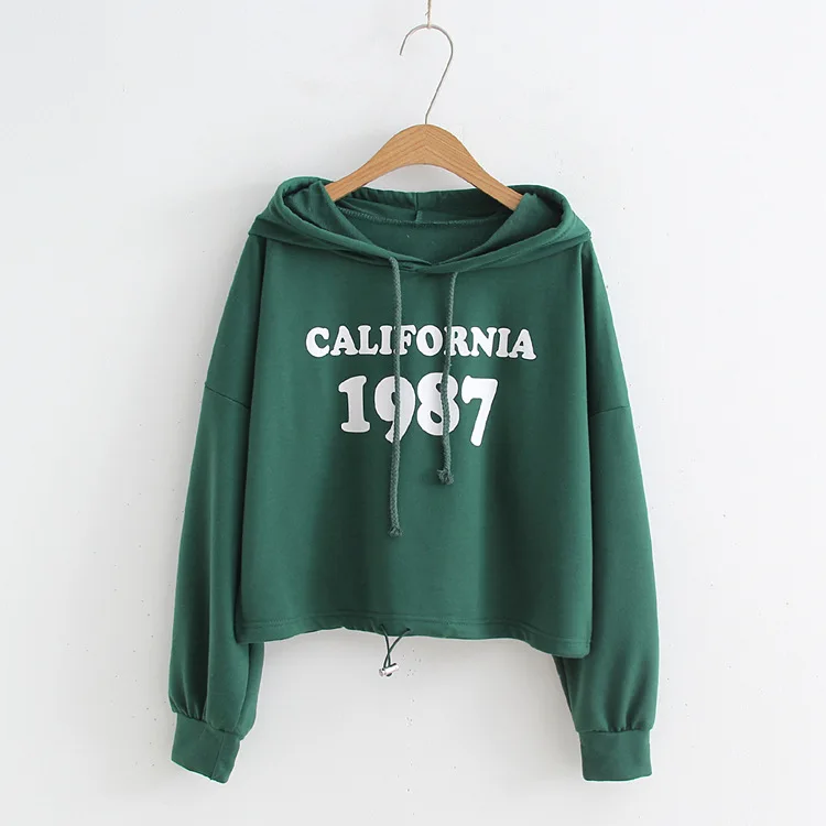 2019 г. Karajuku BF женский укороченный топ Калифорния 1987 модная уличная одежда много