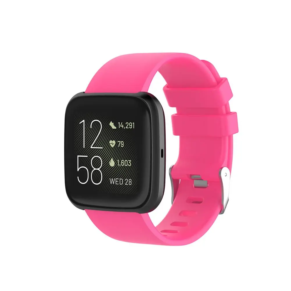 Новинка 23 мм ремешки для часов Fitbit Versa/Versa 2 lite полосы мягкого Замена TPU спортивный