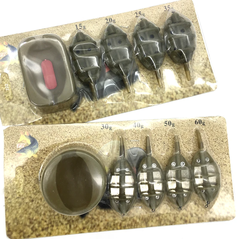

Carp Fishing Combo Inline Method Feeder 4 Feeders 15/20/25/35g 30/40/50/60g Mould Set Fishing Bait Thrower Lead Sinker