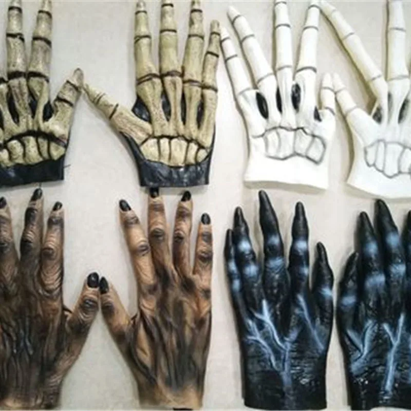 

Виниловые перчатки в стиле Хэллоуин, призрак, фестиваль, животное, оборотенок, орангутан, реквизит для выступления на сцене, аксессуары yk97