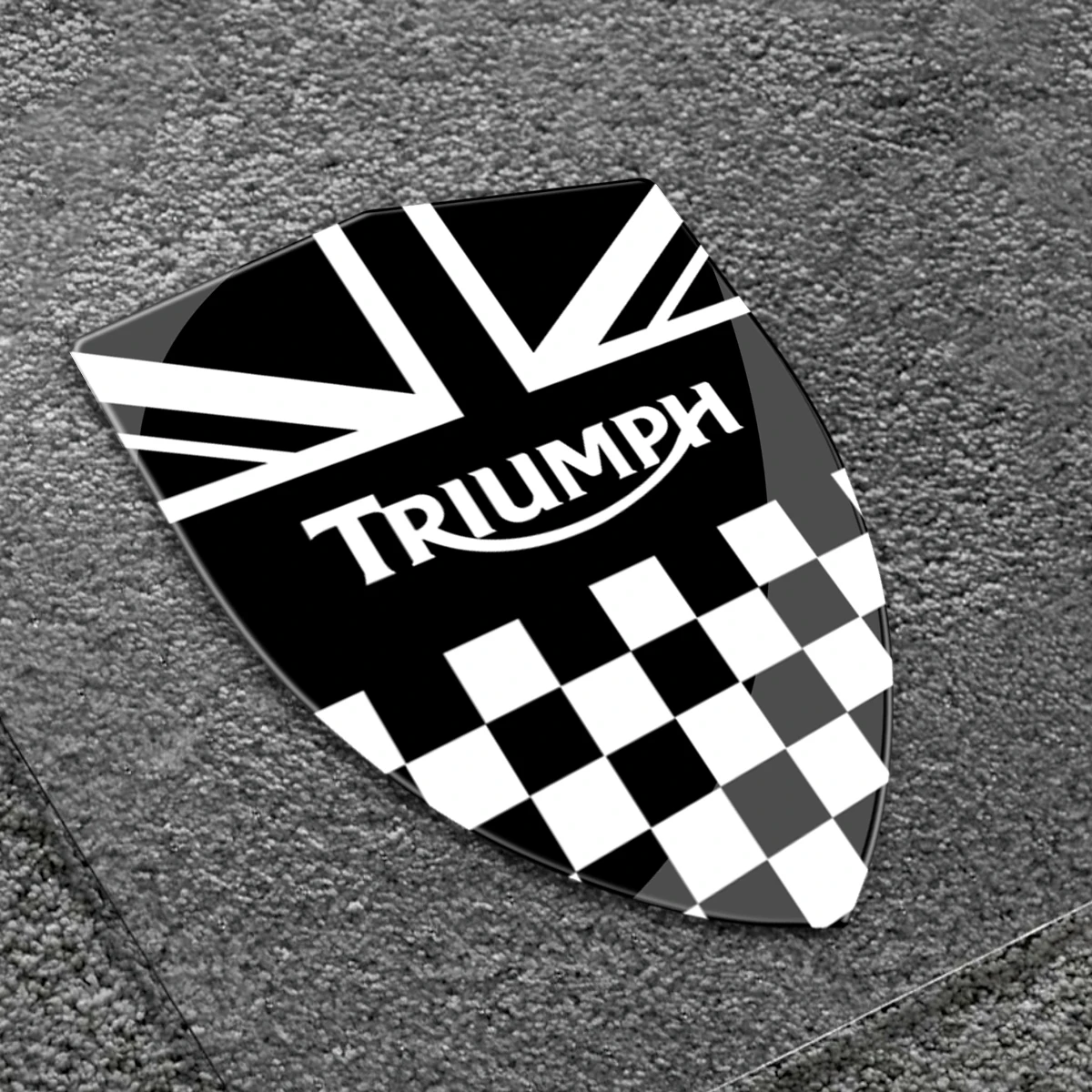 

Resin 3D Triumph Stickers Decals Logo Triumph Trident 660 Tiger 1050 1200 Daytona 675 Street Triple 900 Bobber Tank Pad Sticker