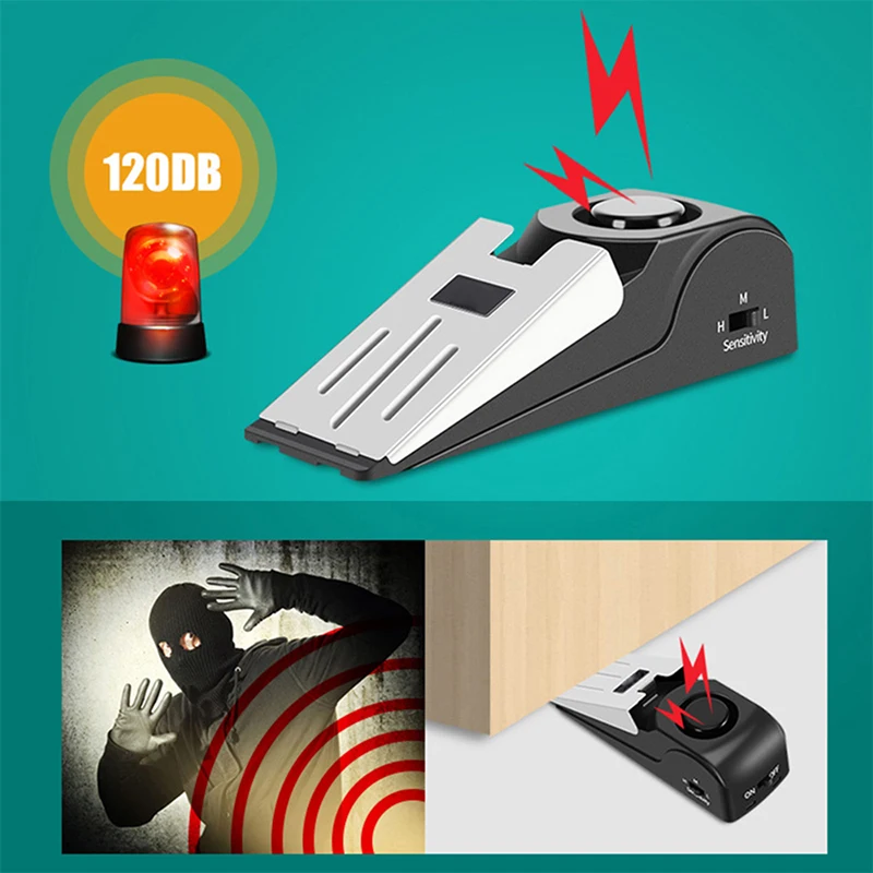 Мини сигнализация дверная в форме клина 120 дБ|Сувениры для вечеринок| |