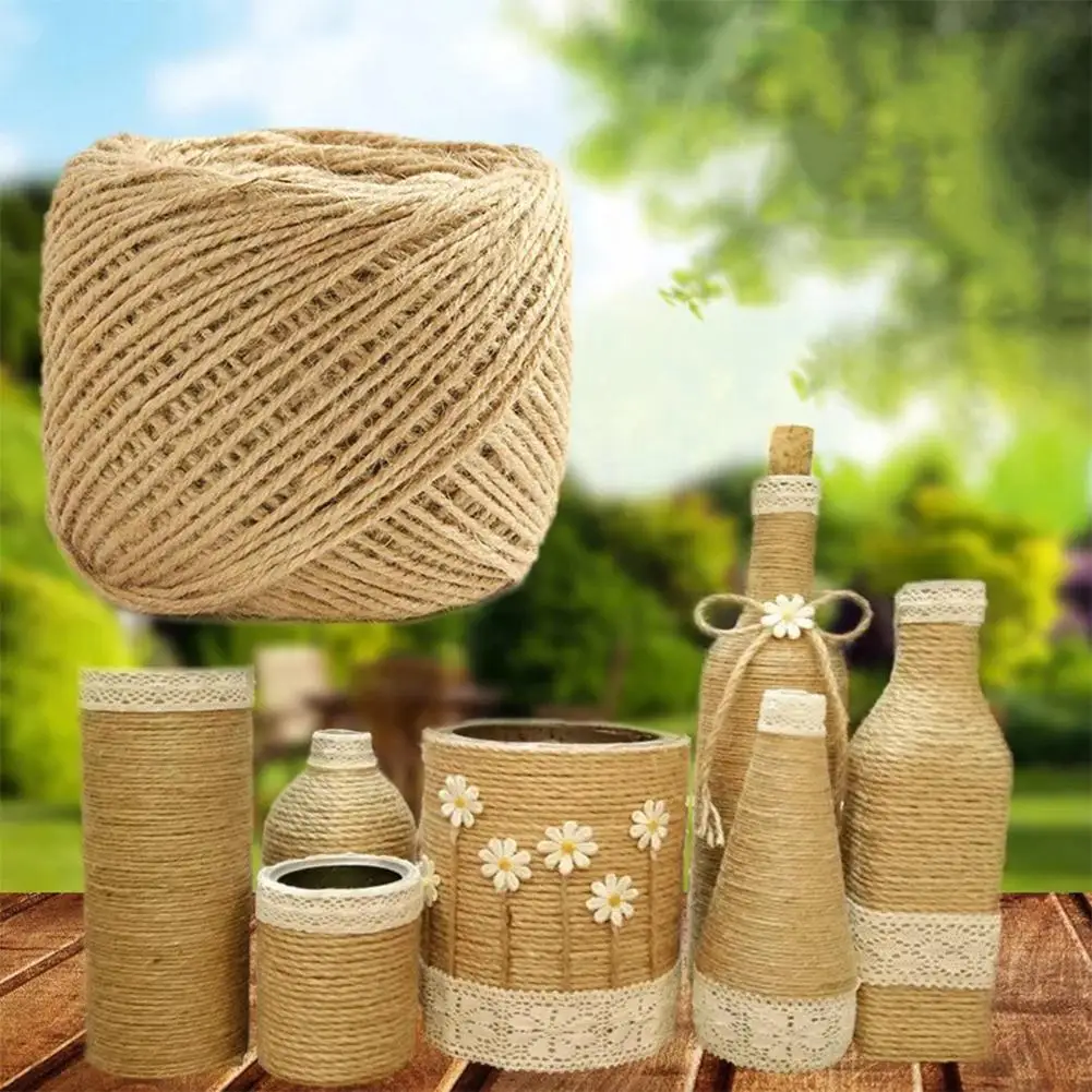 100 м Тонкая ручная работа пеньковая веревка товары для рукоделия декоративные