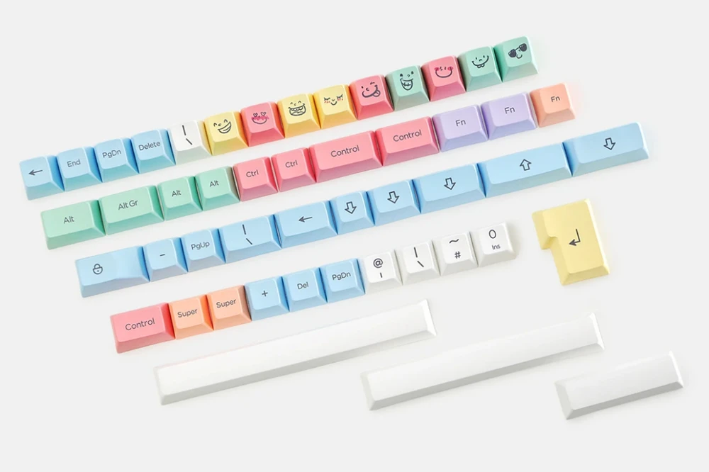 SA profile Dye Sub Keycap Set PBT пластиковый мелок мелки для механической клавиатуры Белый