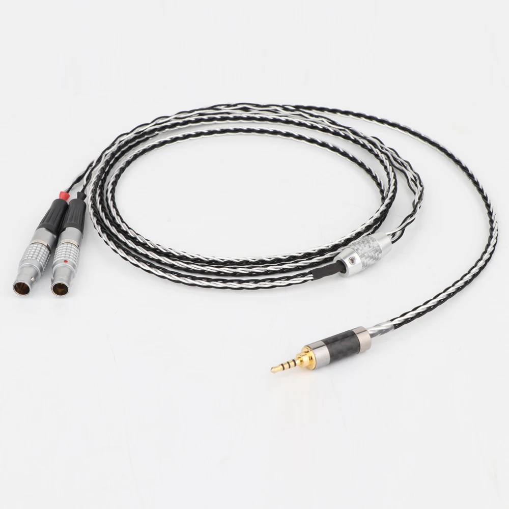 Cable de repuesto para auriculares HIFI, 8 núcleos, 7N, OCC, plateado, para Utopia Focal, ELEAR
