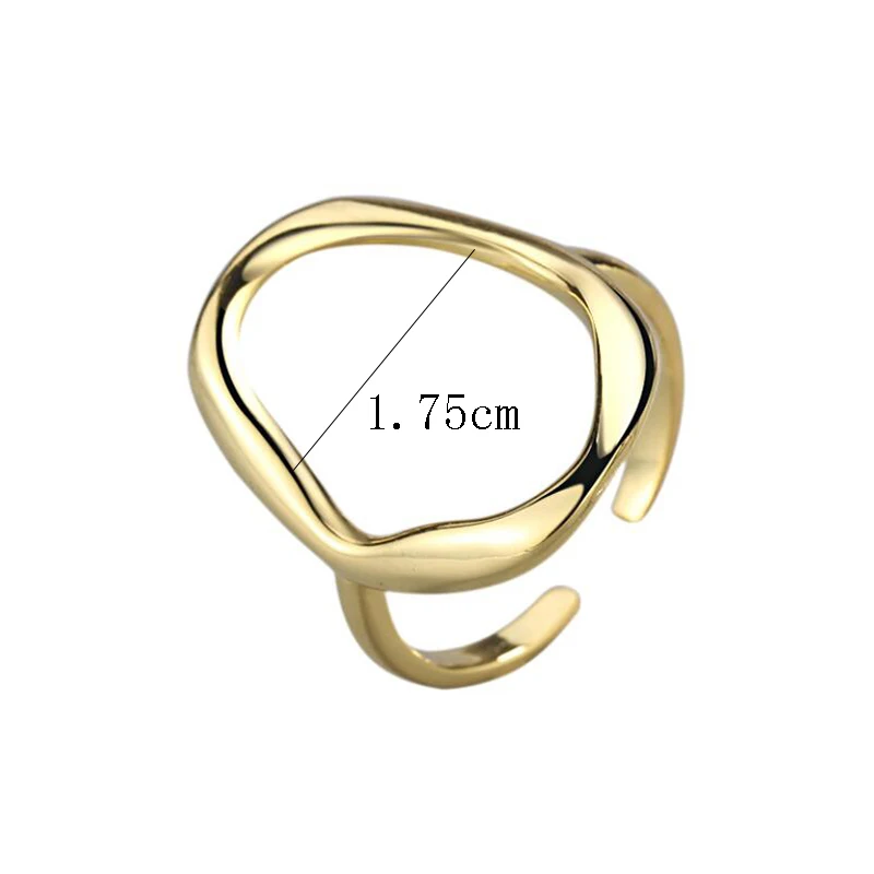 

New Silver Color Charming Irregular Chain Geometric Rings Gold Open Rings For Women Men Party Gifts Accessories