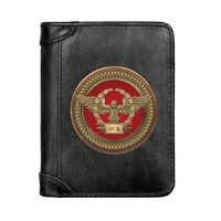 high quality luxury vintage roman empire genuine leather men wallet business classic slim card holder male short purses