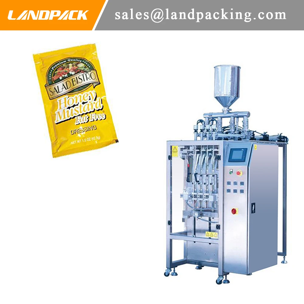 Small Manufacturing Automatic Honey Mustard Sauce Sachet Packing Machine Sauce Multi Lane Pack Machine