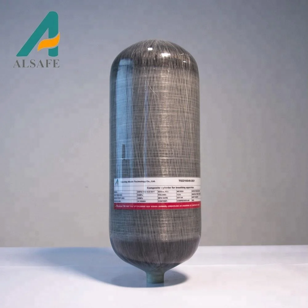 

Made in 2018 ALSAFE 12L Carbon Fiber Air Tank /Composite air source Gas Cylinder