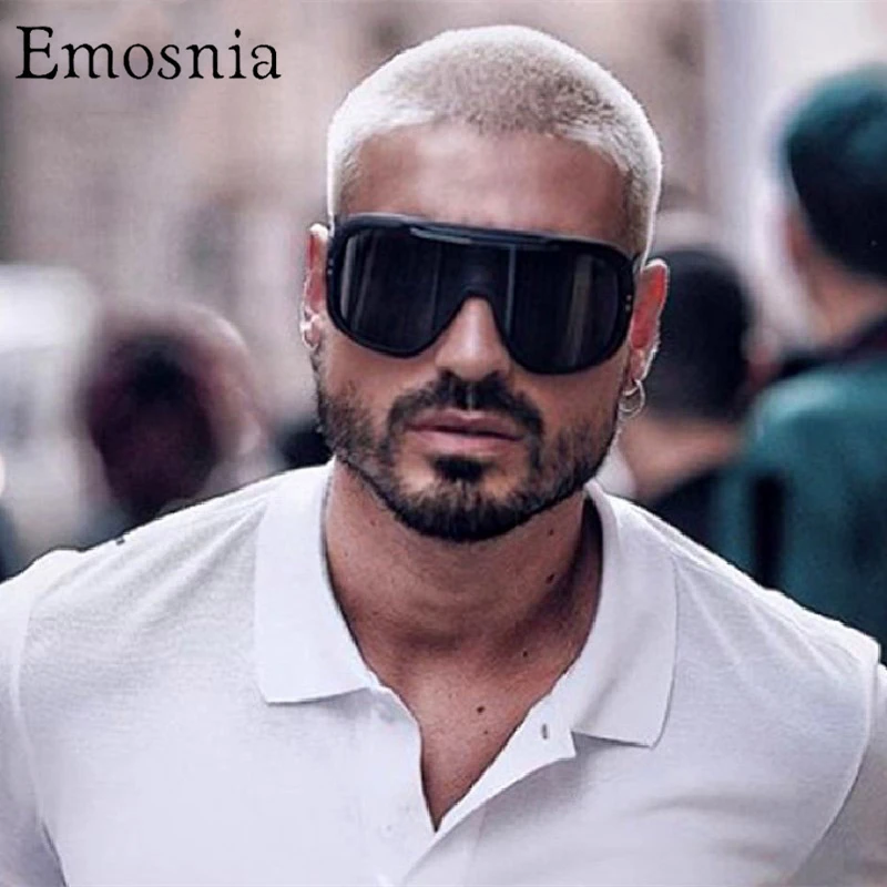 Солнцезащитные очки Emosnia в стиле оверсайз для мужчин и женщин, классические цельнокроеные брендовые дизайнерские ветрозащитные спортивные...