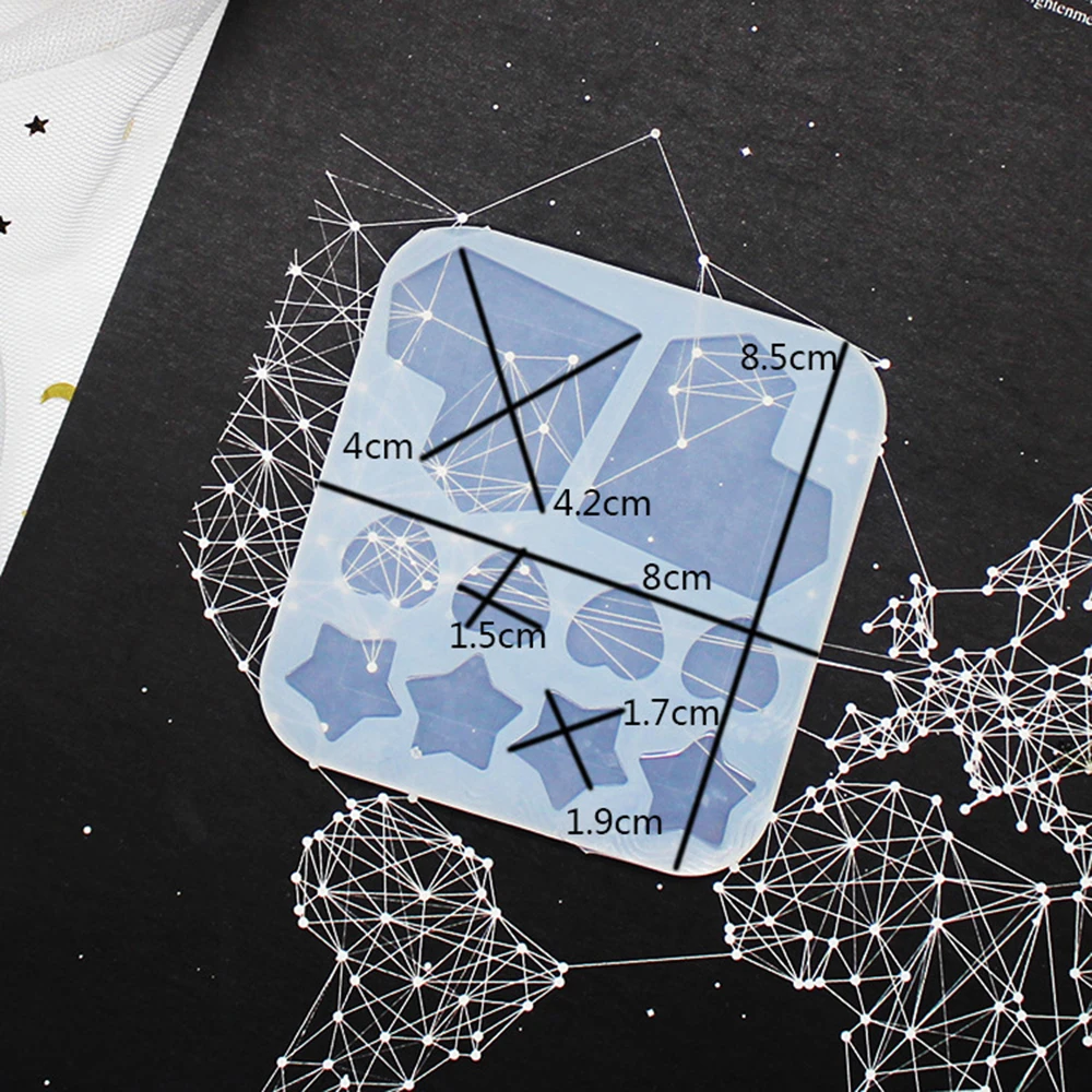 Ручной работы акриловая смола заколки для волос Смола форма геометрической