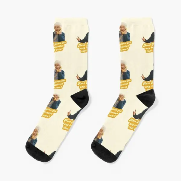 

Have I Given You Any Indication I Care Crew Socks Breathable Unisex Cartoon Best Autumn Comfortable Black Winter Ladies Sports