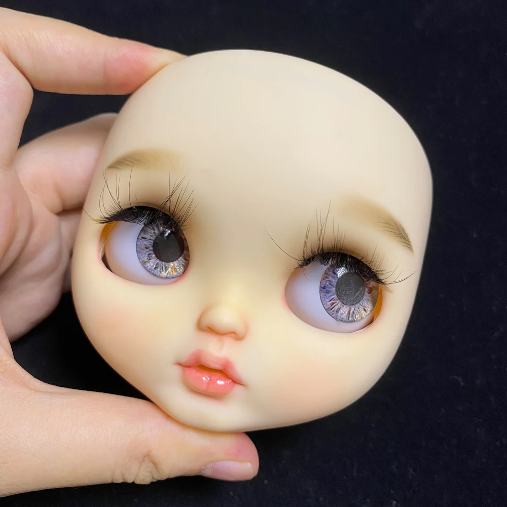 

Blyth кукольная тарелка с лицом для самостоятельного макияжа blyth, включая заднюю тарелку, индивидуальная кукла, Обнаженная, черная кожа, лицев...