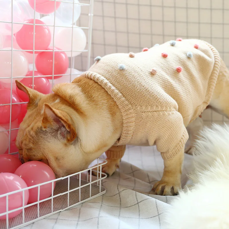 

Dog clothes autumn and winter clothes to keep warm French cattle British fighting Corgi sweater two-legged leisure comfortable