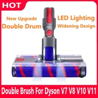 electric double floor brush head parts and tools for dyson v7 v8 v10 v11 vacuum cleaner soft sweeper roller head floor brush