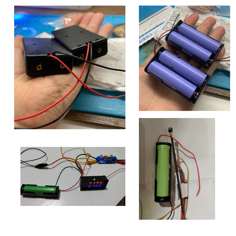 New Plastic 18650 Battery Storage Box Case 1 2 3 4 Slot Way DIY Batteries Clip Holder Container With Wire Lead For |