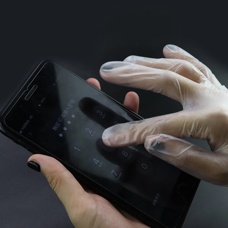 Перчатки одноразовые из ПВХ Нескользящие прочные белые перчатки для дома и