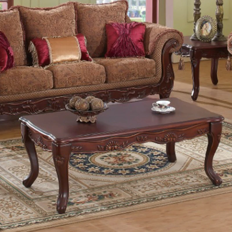 

American style China couch living room sofa solid wood frame sofa sets upholstered fabric antique sofa WA717