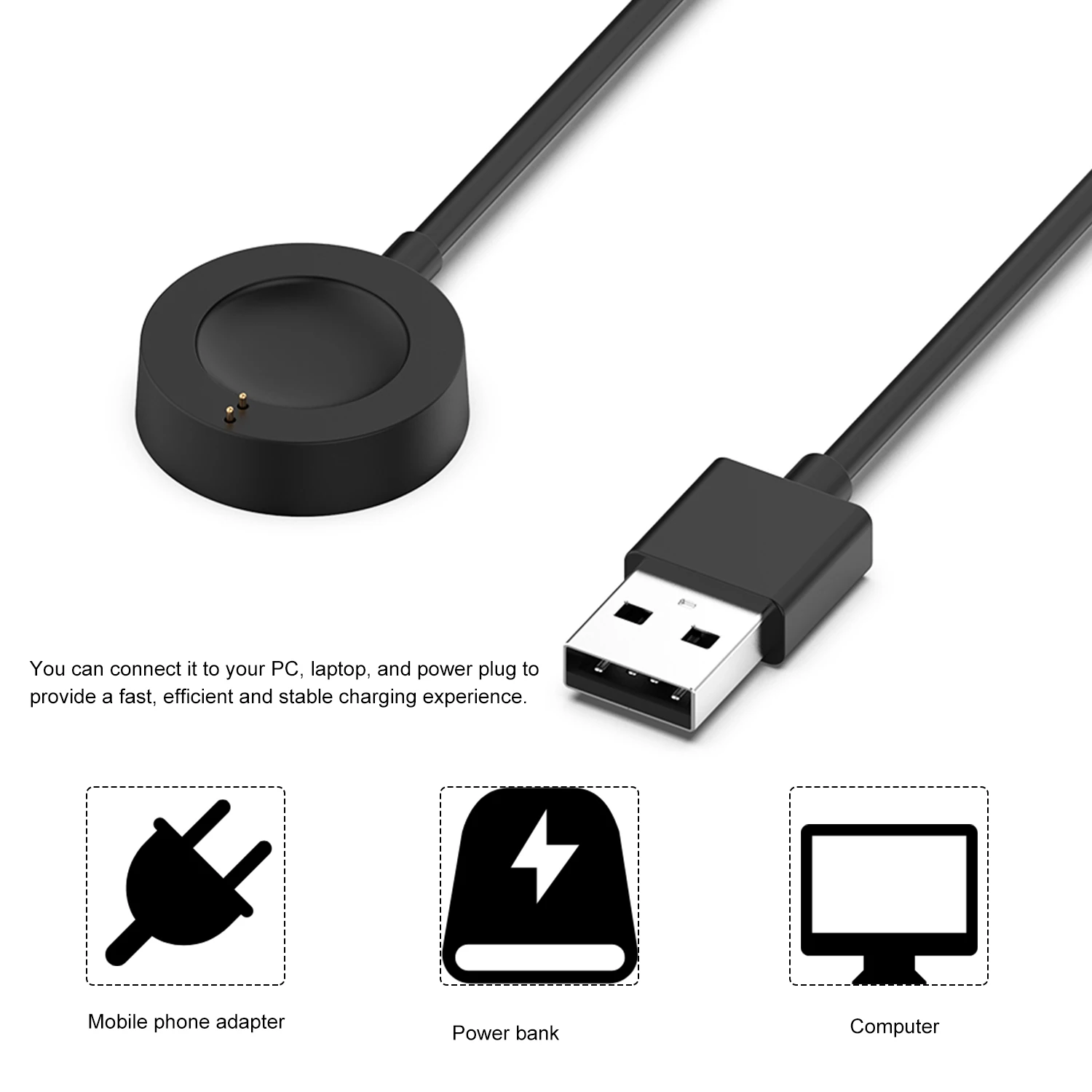 Портативный Беспроводной USB-кабель для зарядки 1 м/3 3 фута умное быстрое зарядное