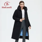 Новинка 2021, женская зимняя куртка HaiLuoZi, Классическое однотонное Женское пальто с капюшоном и подкладкой, длинная толстая хлопковая теплая Женская парка 6073