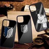 anime japanese attack on titan phone case pc for iphone 11 12 pro xs max 8 7 6 6s plus x 5s se 2020 xr