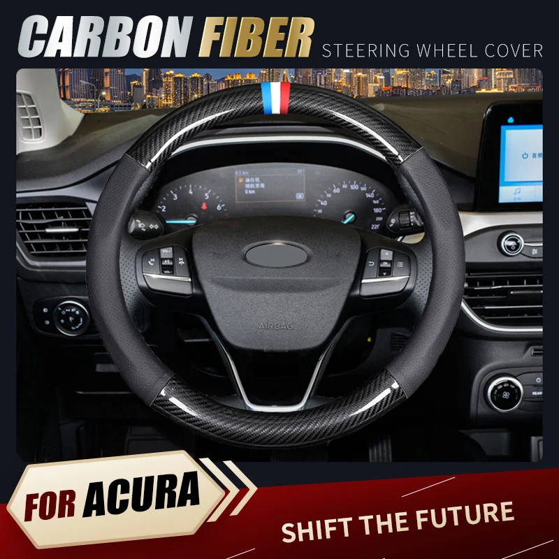 

Для Acura Подставка-тренога из углеволокна серия с рваными дырами кожаный чехол рулевого колеса автомобиля, автомобильный интерьер, подушка д...