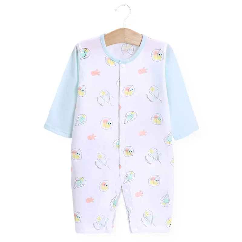 

Baby boy girl rompers summer purified cotton thin clothing long sleeves romper One-Pieces New born infant toddler clothes 3M-24M