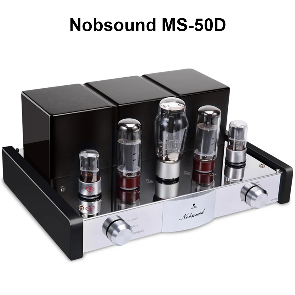 Nobsound MS 50D усилитель Hi Fi Bluetooth Ламповый 2 1 каналов Amp вакуумный с поддержкой и USB CD