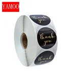 Золото Фольга наклейка спасибо Скрапбукинг для конверт этикетки для печати розовый белый фон канцелярских принадлежностей