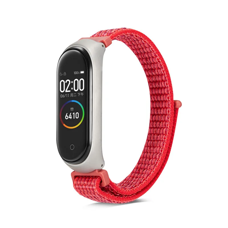 Нейлоновая петля сменный Браслет для Xiaomi Mi band 3 спортивный браслет дышащий ремешок для Xiaomi Mi band 4 Смарт часы аксессуары
