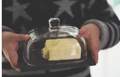 Стеклянная крышка для масла блюдо для сыра Крышка для десерта Кухонный Контейнер для фруктов и овощей mantequillera