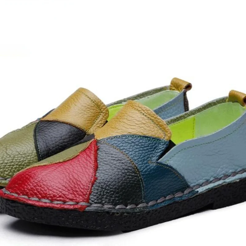 

Ladies Genuine Leather Shoes Women Flat Shoes Slip on Loafers Woman Comfy Soft Driving Shoes Casual Shoes Zapatillas Mujer 2021