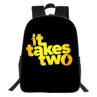 it take two backpack boy girl bags high capacity fashion student schoolbag knapsack cosplay travel bag kids back to school gift