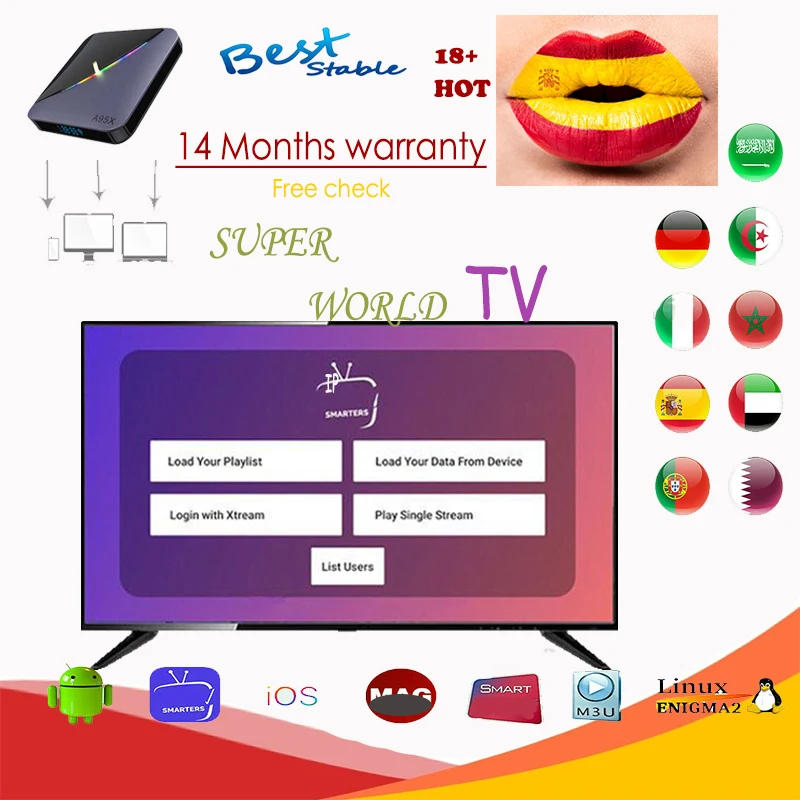 Android tvbox World europe UK Spain Sweden 14m Nederland немецкий pc IOS m3u|ТВ-приставки и медиаплееры| |