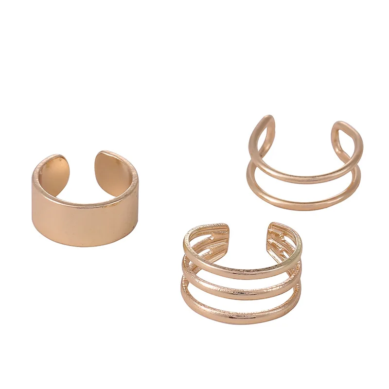 

2pcs/3pcs Punk Mini Ear Bone Clip Cuff Wrap Earrings For Women Fashion Jewelry Clip-on Earrings Non-piercing Ear Cuff Eardrop