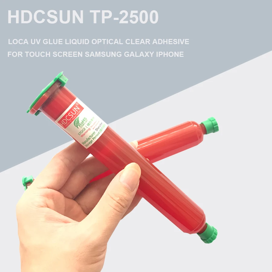 HDCSUN TP-2500 LOCA UV клей жидкий оптический прозрачный клей tp 2500 uv клей tp2500 для сенсорного экрана samsung galaxy iPhone