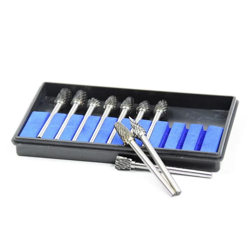 Pro10pc 1/8 "хвостовик Вольфрамовая карбидная фреза роторная brocas com escareador hss