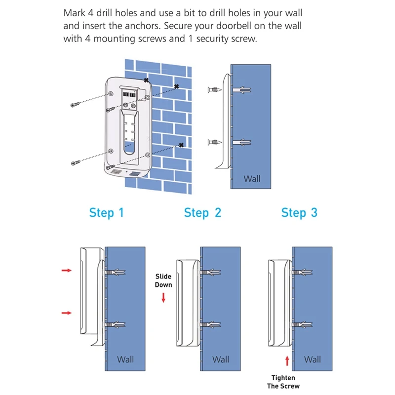 Smart Doorbell Wifi Camera IP Video Intercom Video Door Phone Door Bell Camera For Apartments IR Alarm Wireless Security Camera