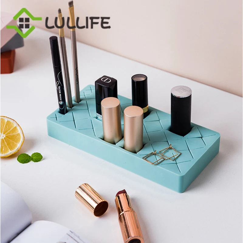 Силиконовый органайзер для макияжа губная помада серьги ящик хранения колец