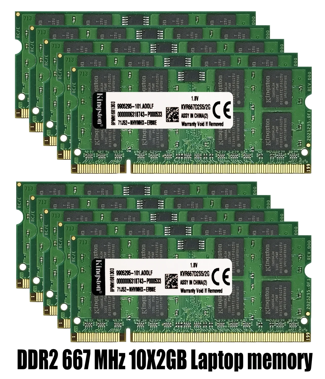 10X2GB PC2 6400S DDR2 533 667 800 МГц 200pin 1 8 V SO DIMM б/у Оперативная память памяти ноутбука по