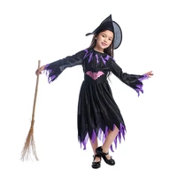 2021 bat little witch dress costume cosplay girls halloween costume for kids carnival party suit dress up